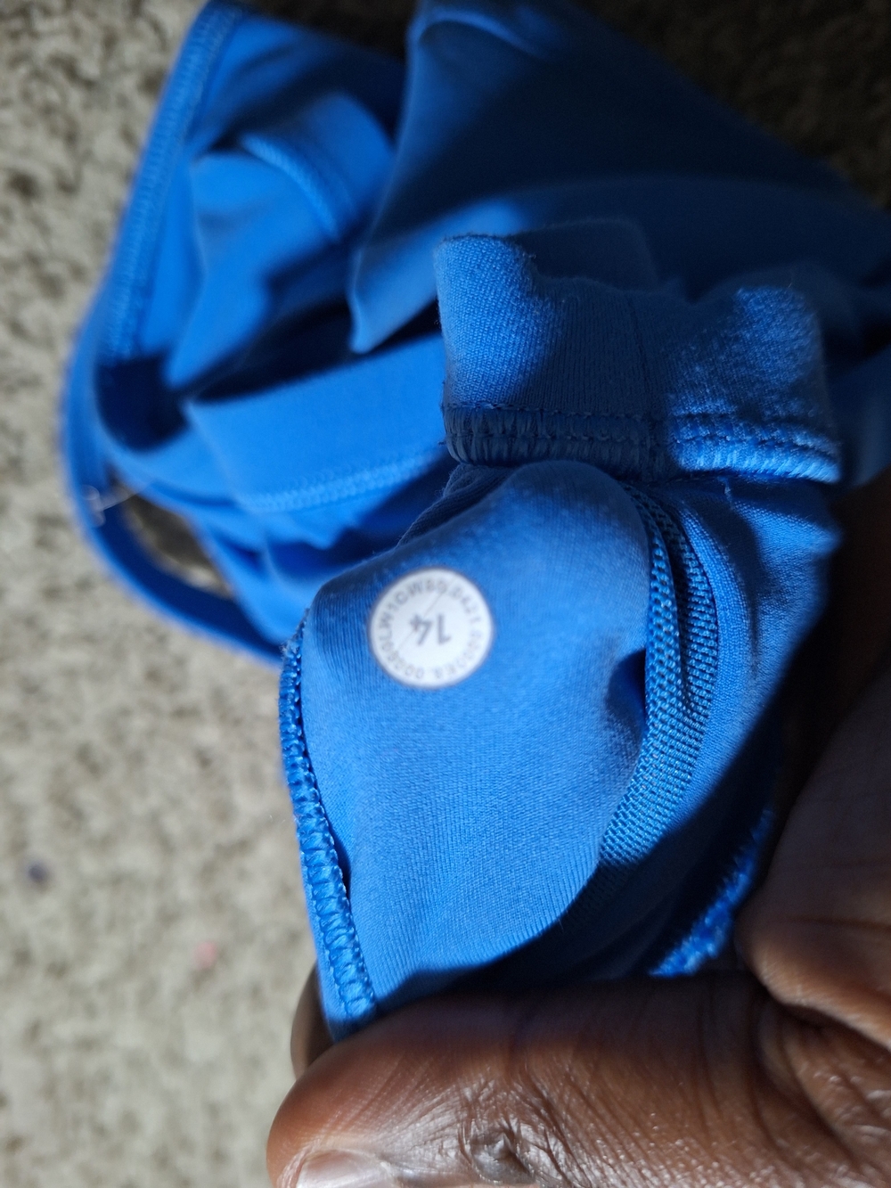 Lululemon Athletica Blue Align V-Neck Cropped Tank Top w/ Built-in Bra Size 14 - Picture 8 of 8